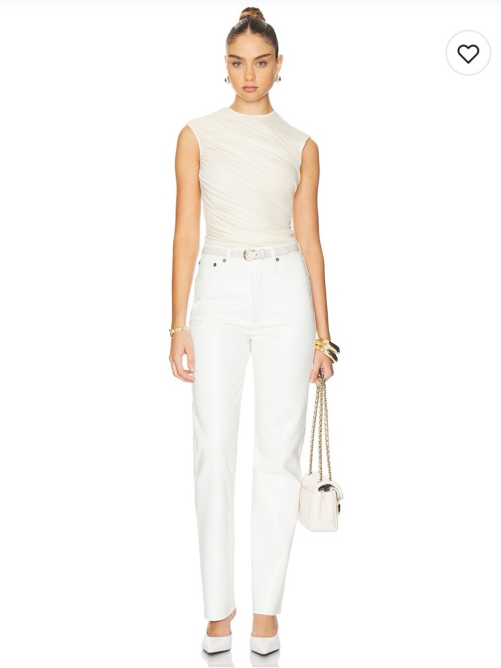 90s Pinch Waist in Ecru | Agolde